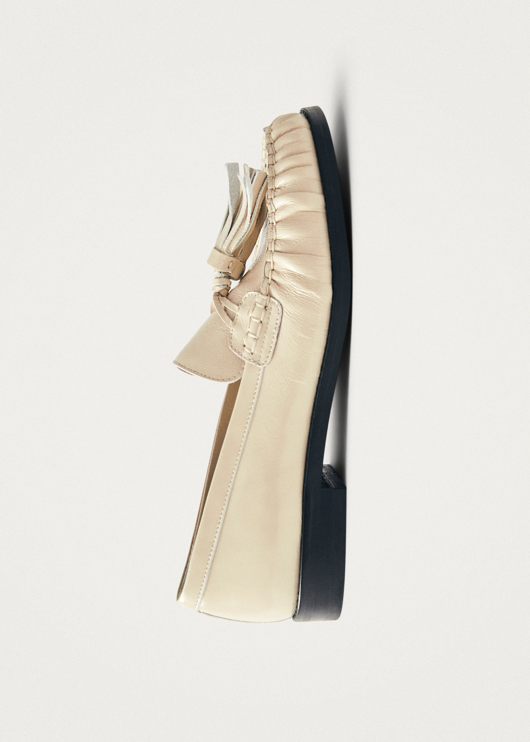 Marietta Cream Patent Leather Loafers - Image 5