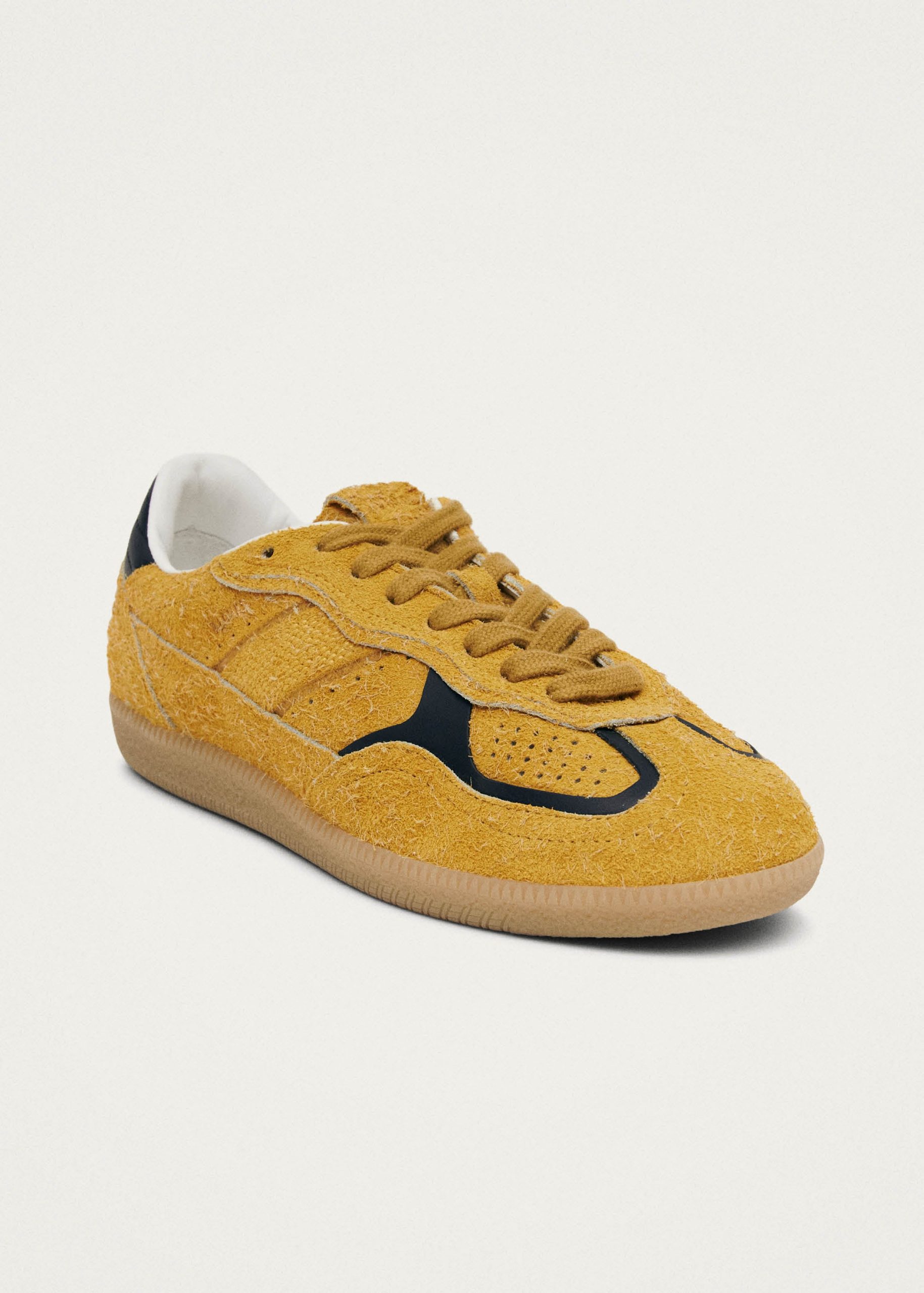 Tb.490 Rife Suede Fuzzy Yellow Leather Sneakers - Image 2