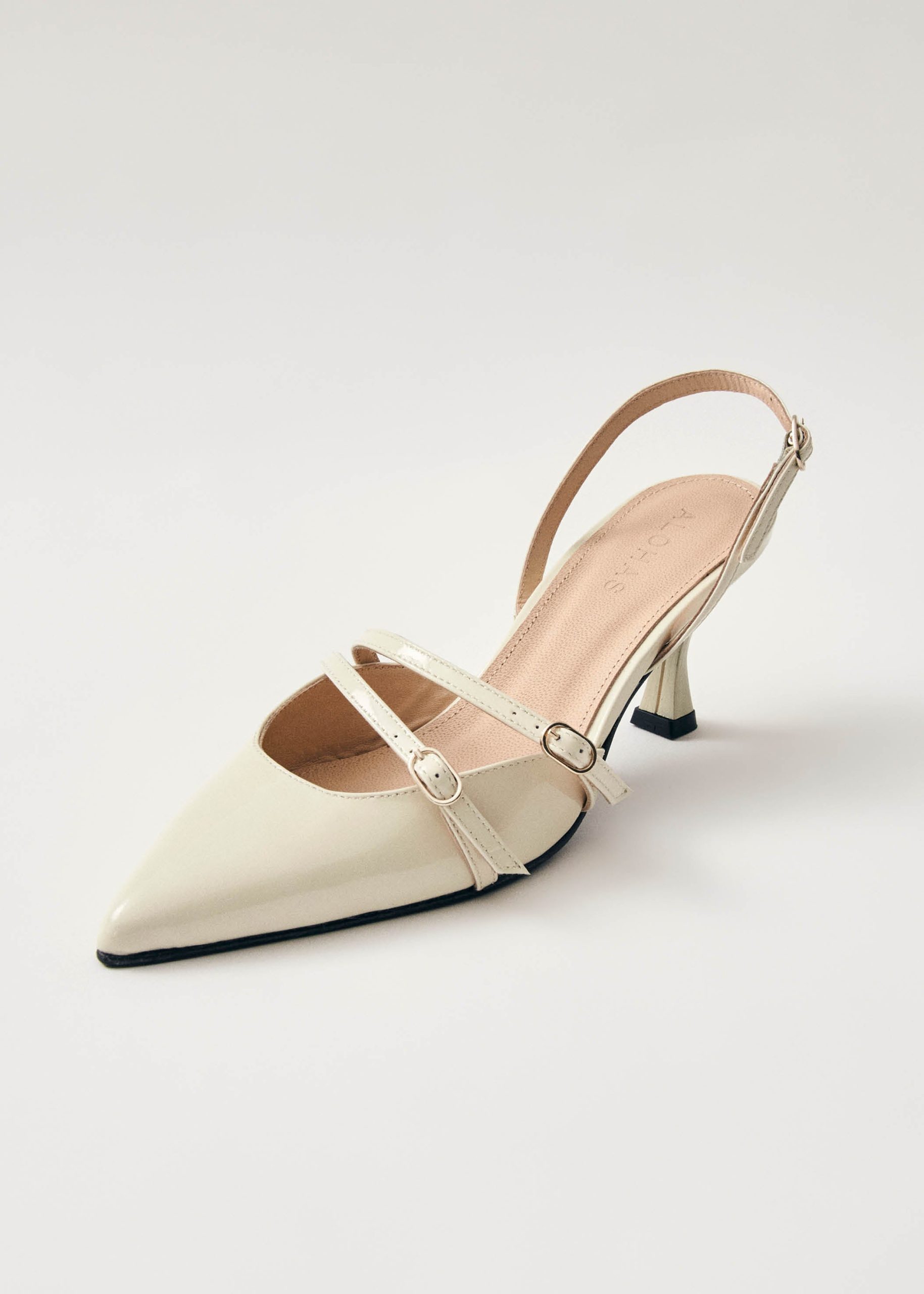 Joelle Cream Patent Leather Pumps - Image 5