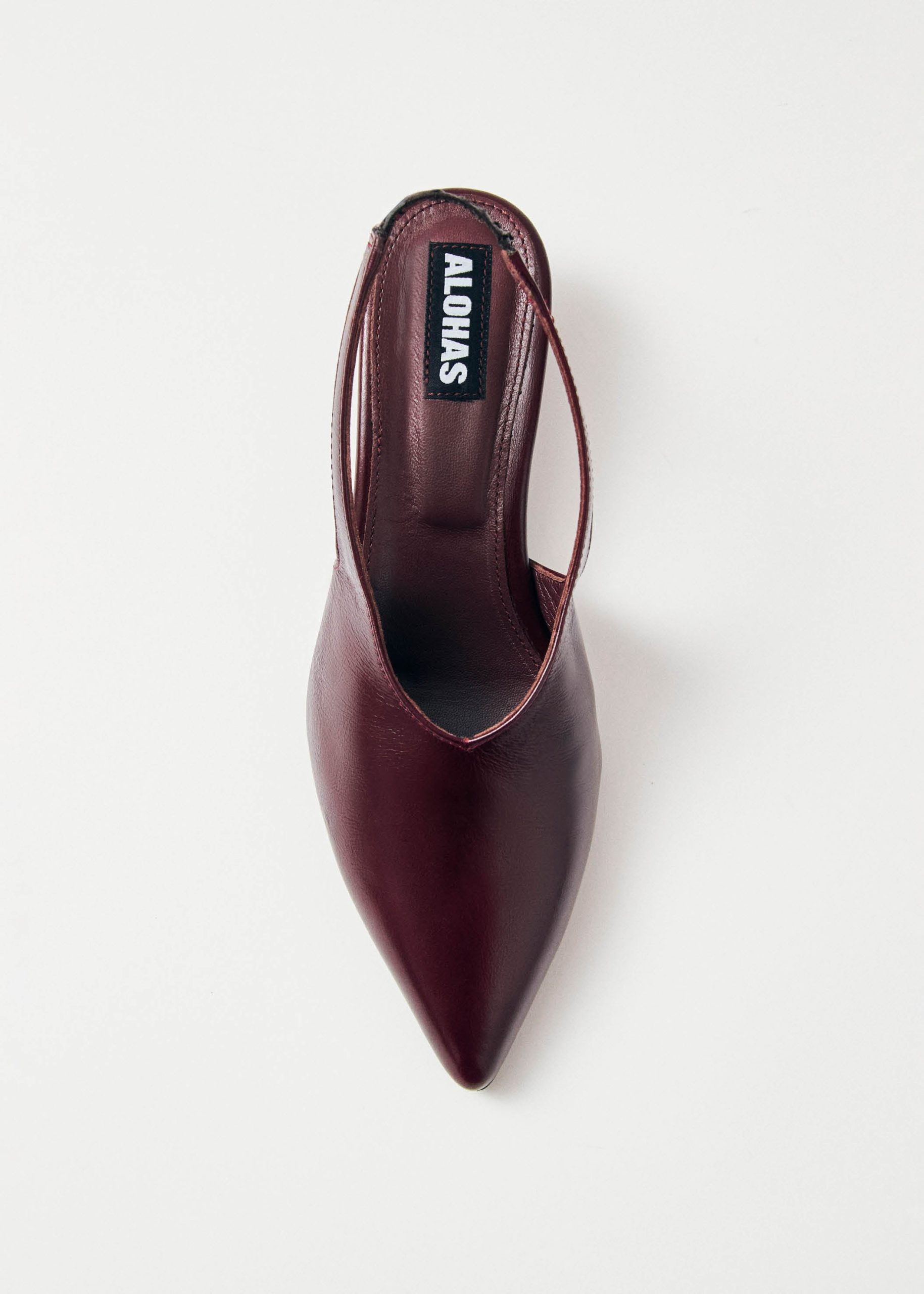 Eros Burgundy Leather Pumps - Image 4