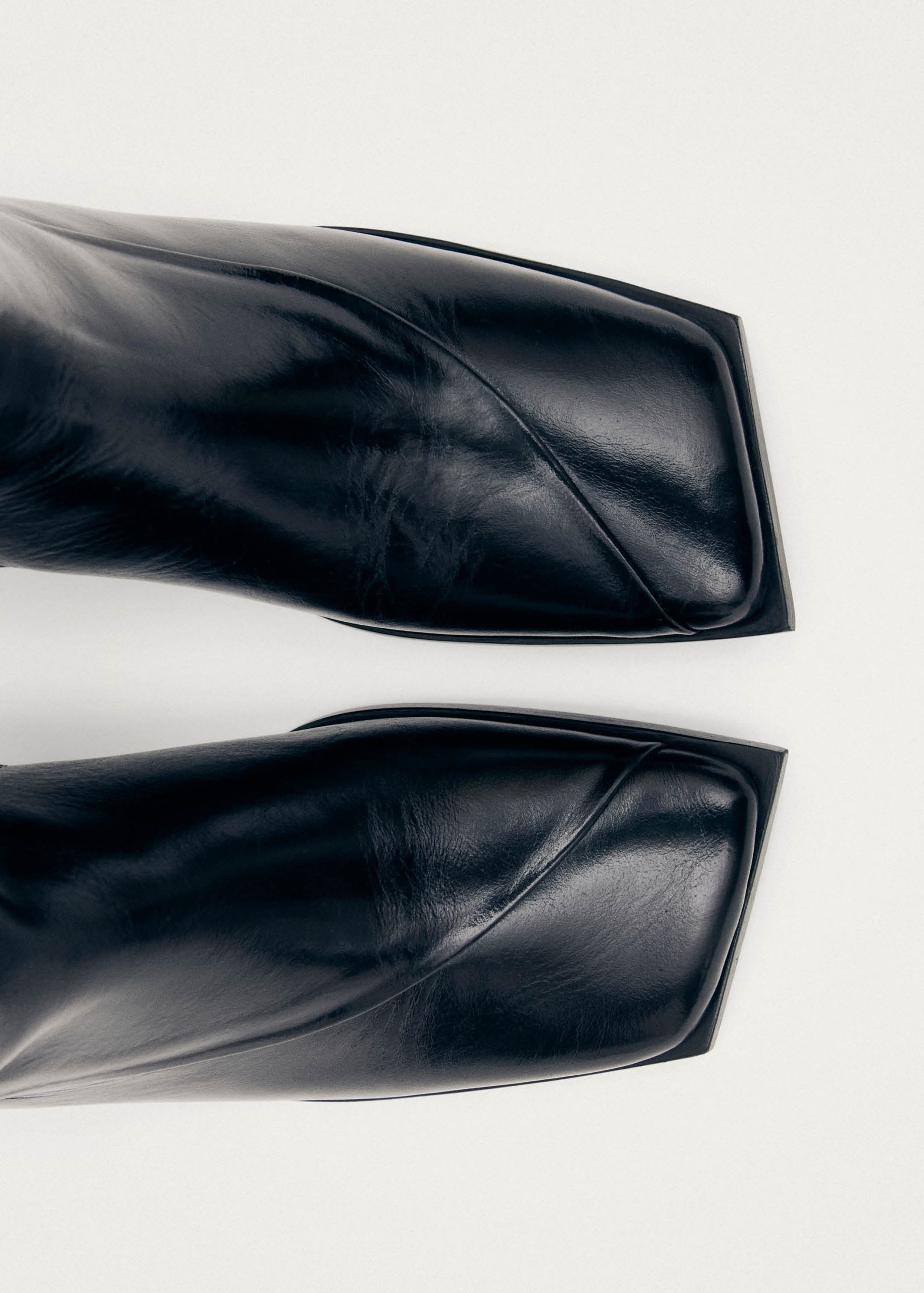 Chantal Black Leather Ankle Boots - Image 6