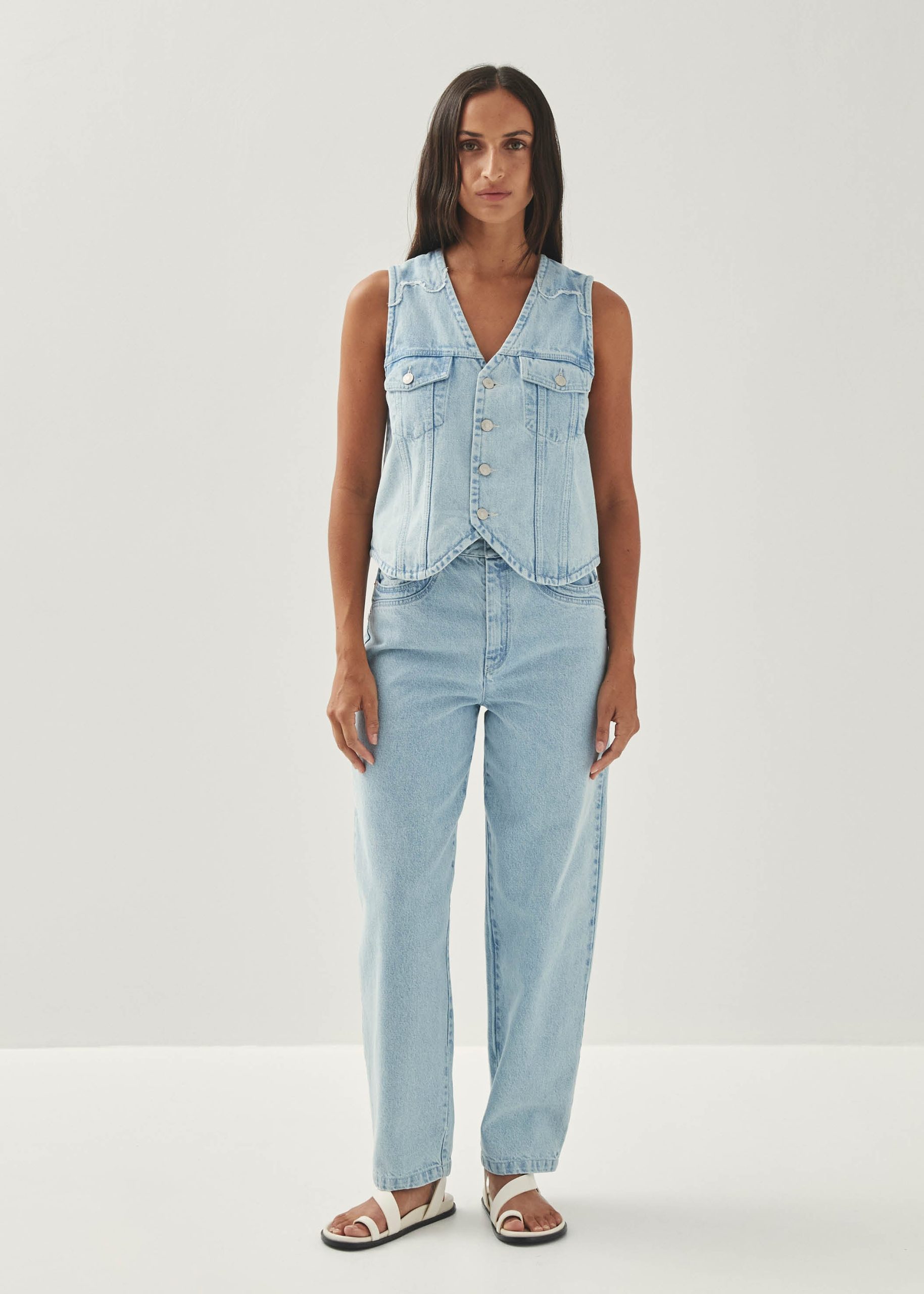 Lorenza Light Blue Denim Trousers