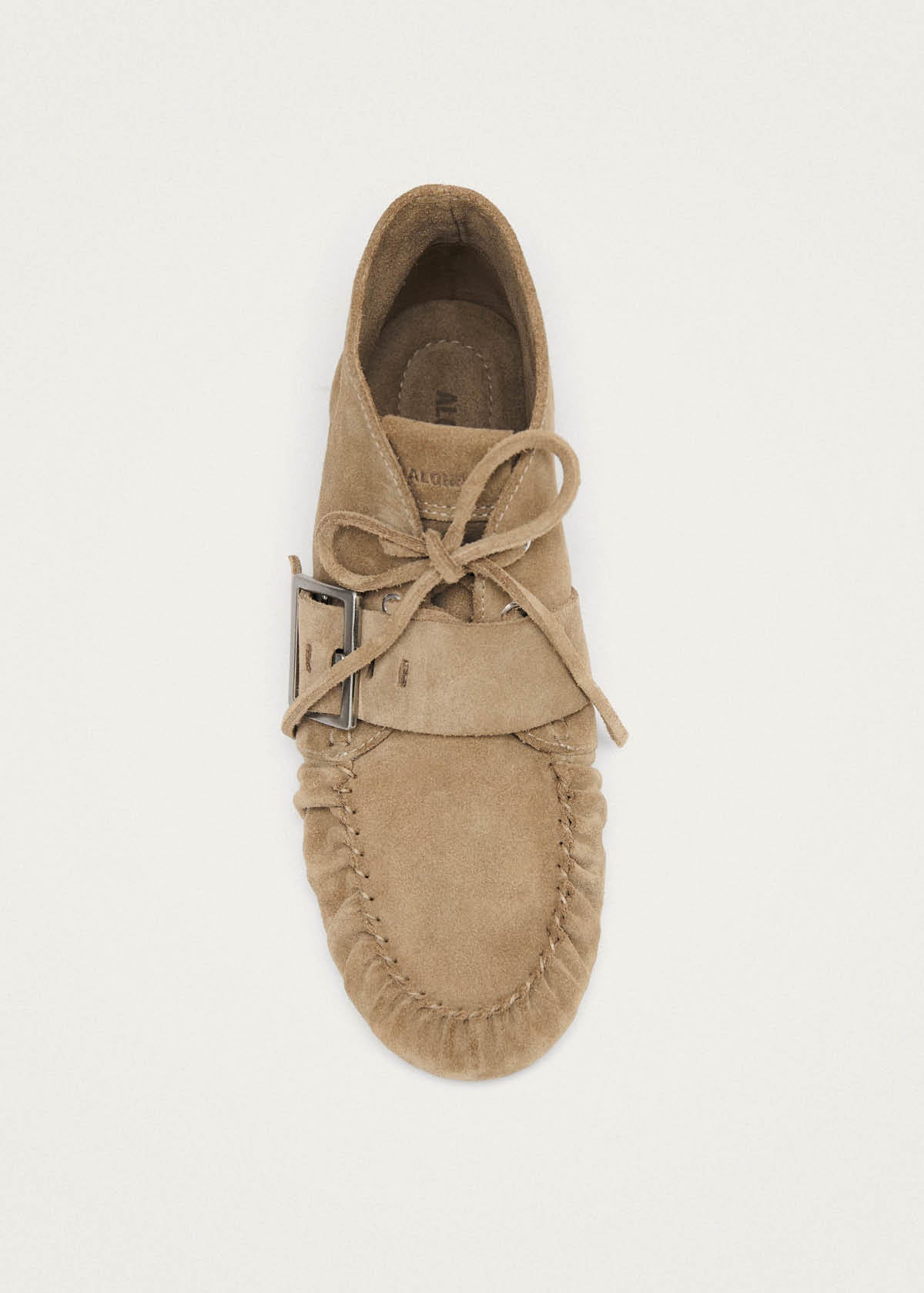 Bark Suede Beige Leather Loafers - Image 5