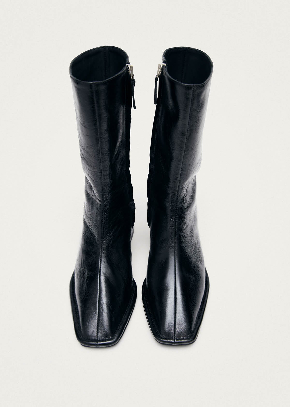 Berlin Rift Black Leather Ankle Boots - Image 6
