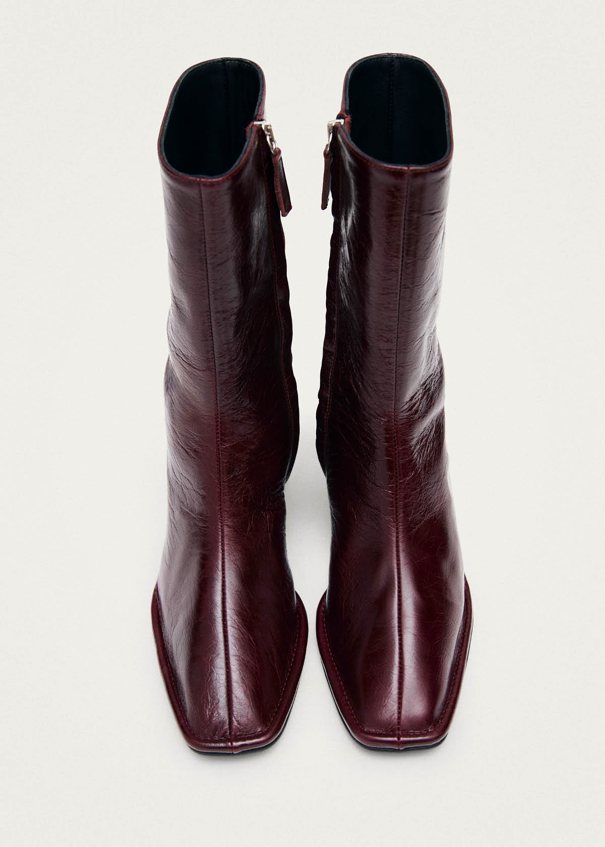 Berlin Rift Burgundy Leather Ankle Boots - Image 6