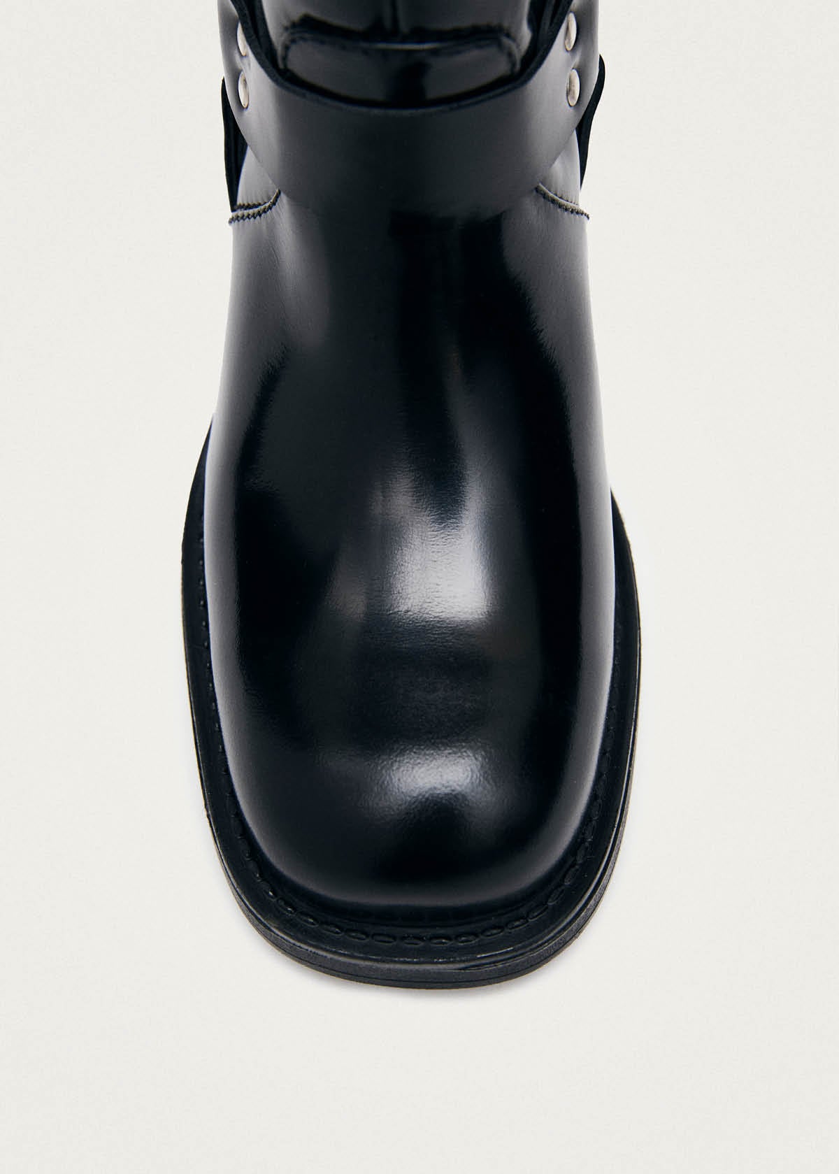 Evora Black Leather Ankle Boots - Image 4