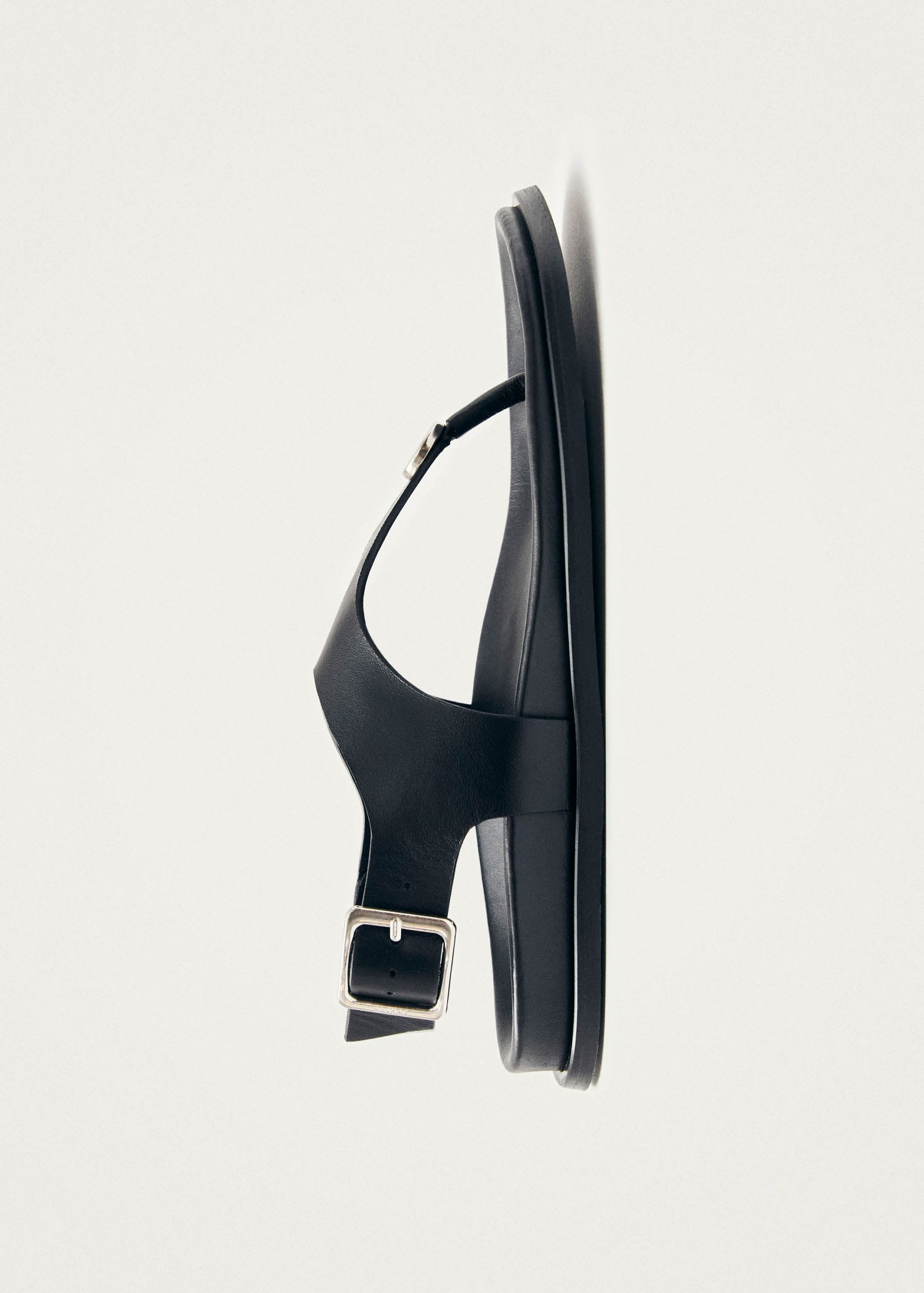 Harbor Black Leather Sandals - Image 5