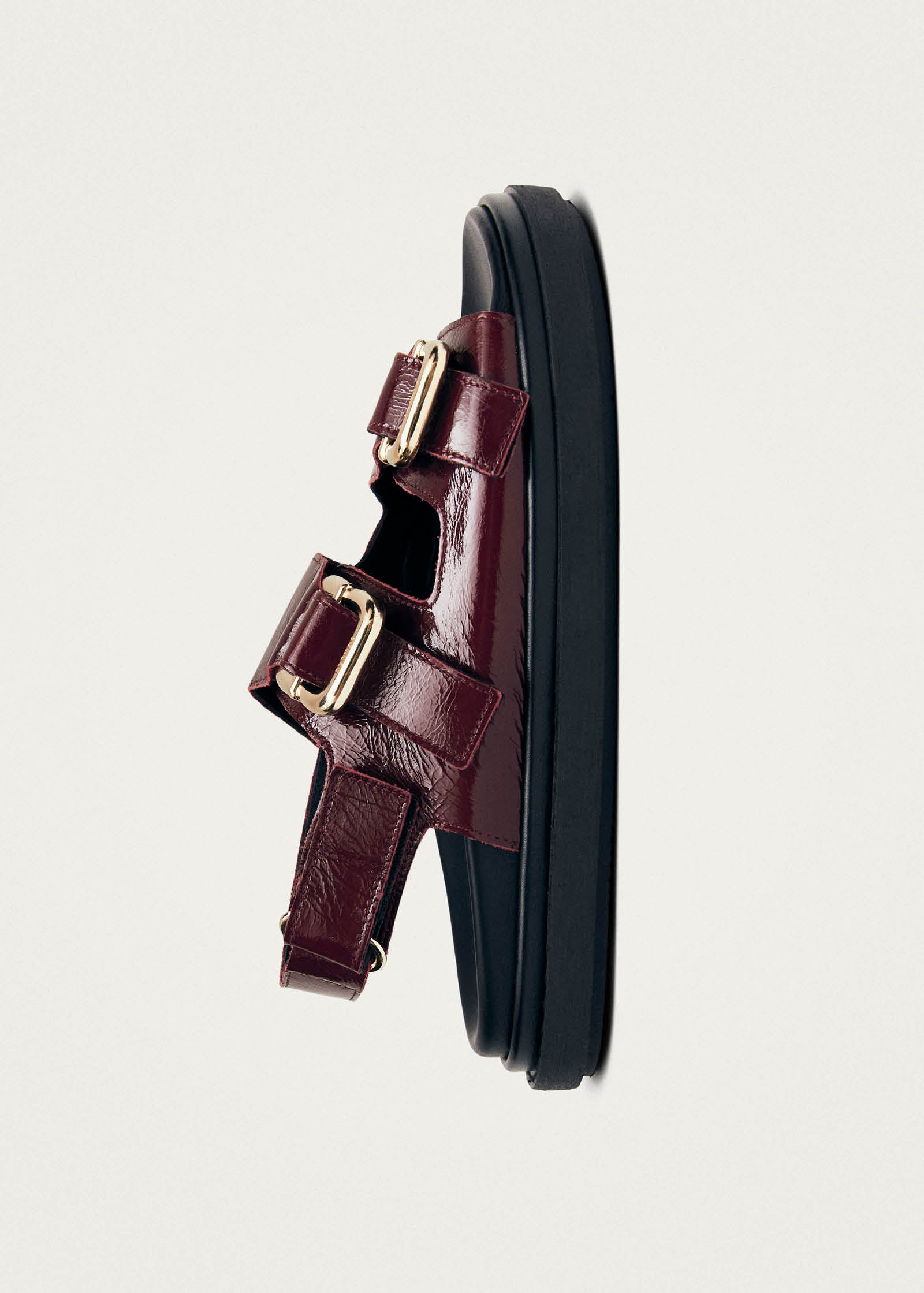 Harper Burgundy Patent Leather Sandals - Image 4