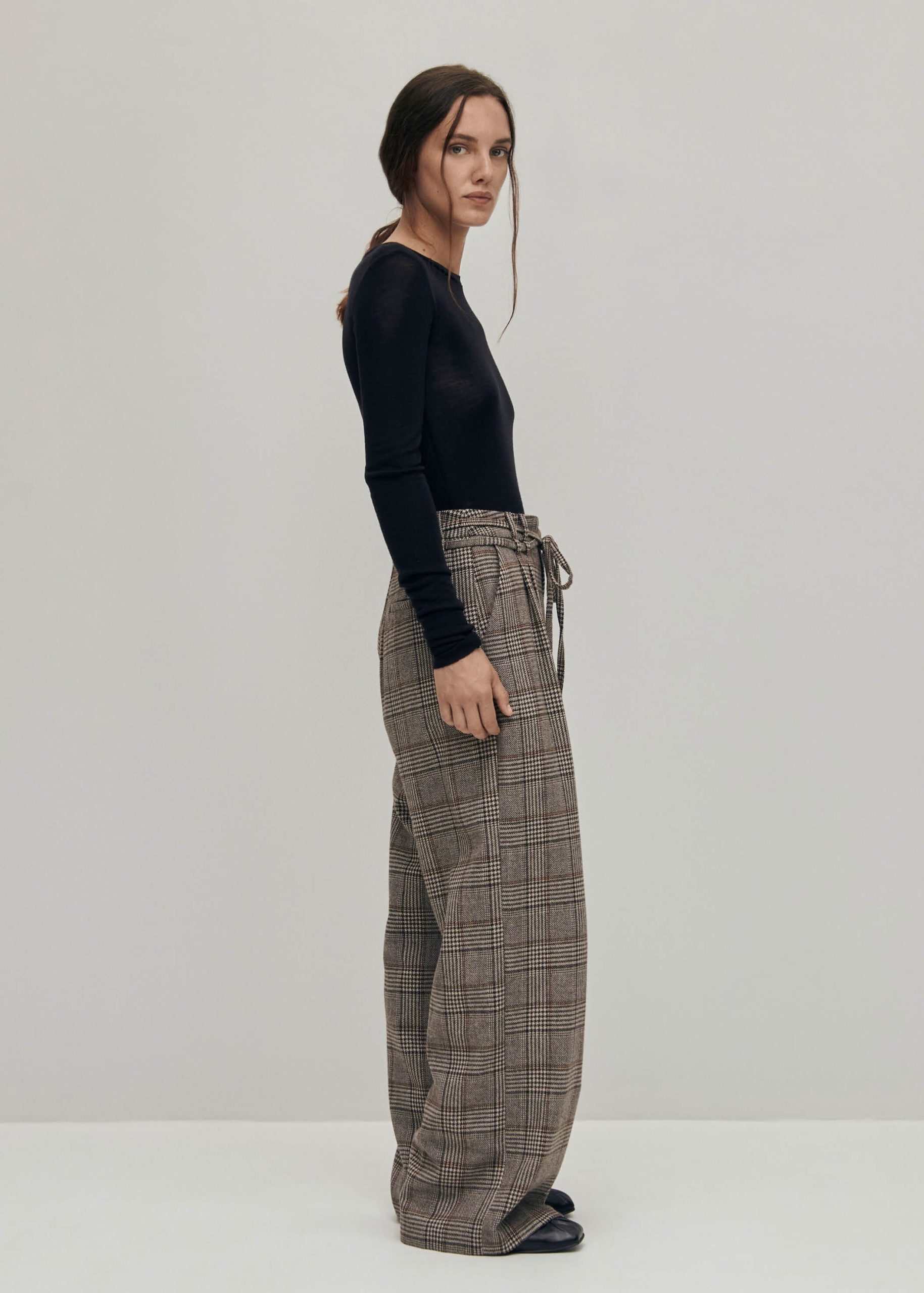 Kathy Checks Brown Pants - Image 4