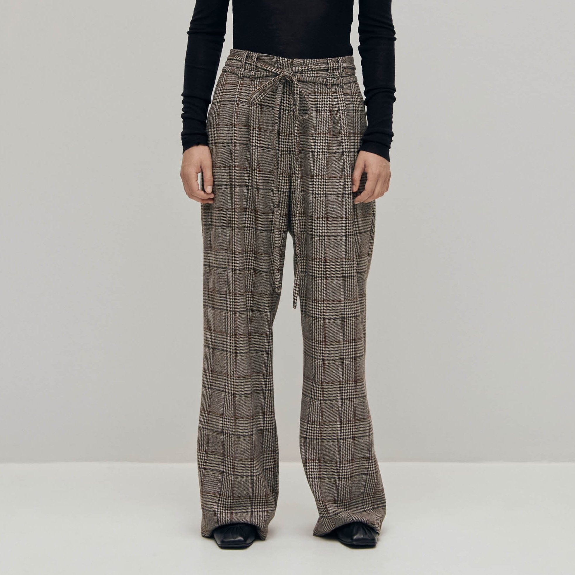 Kathy Checks Brown Pants - Image 3