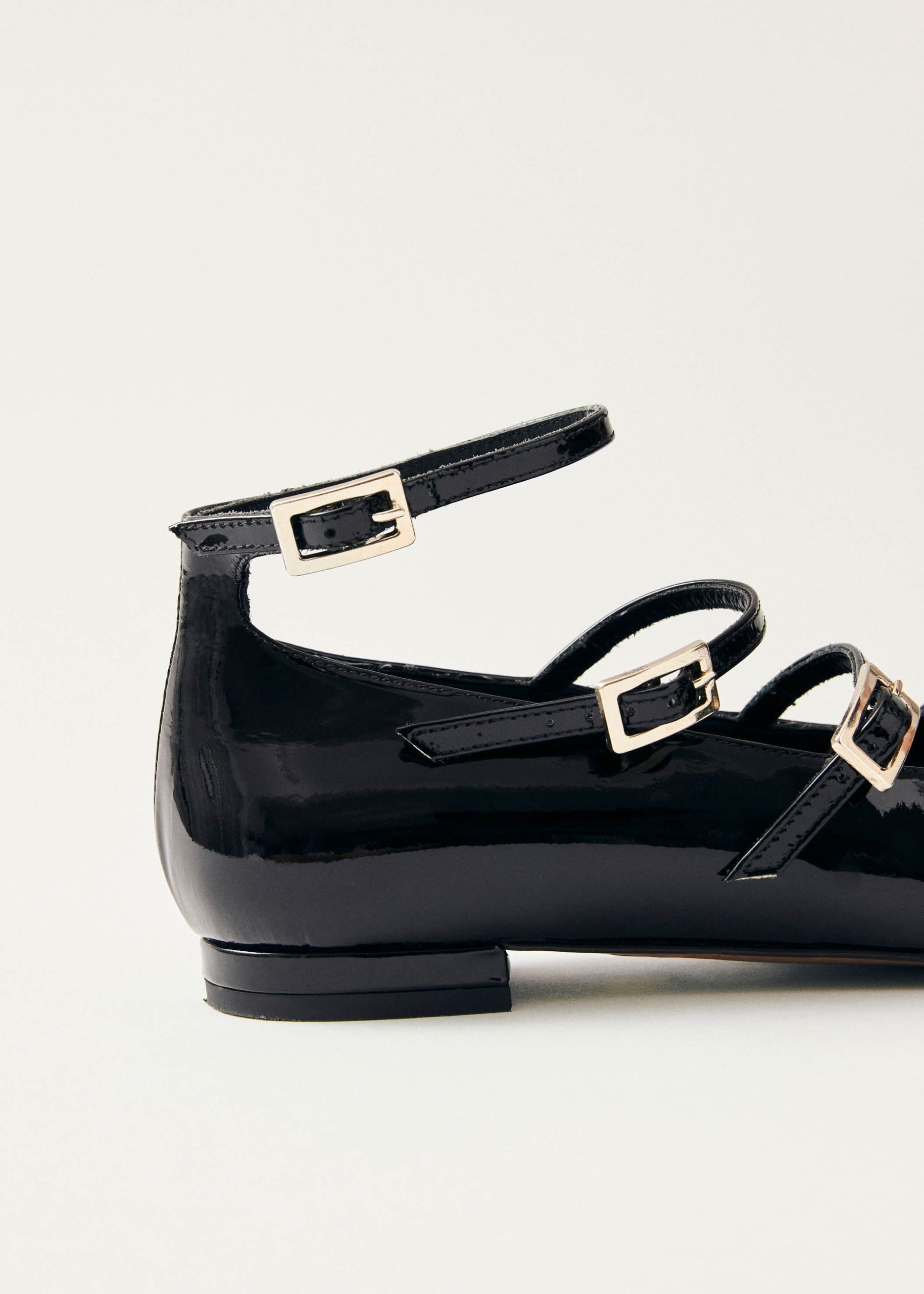 Luke Onix Black Leather Ballet Flats - Image 6