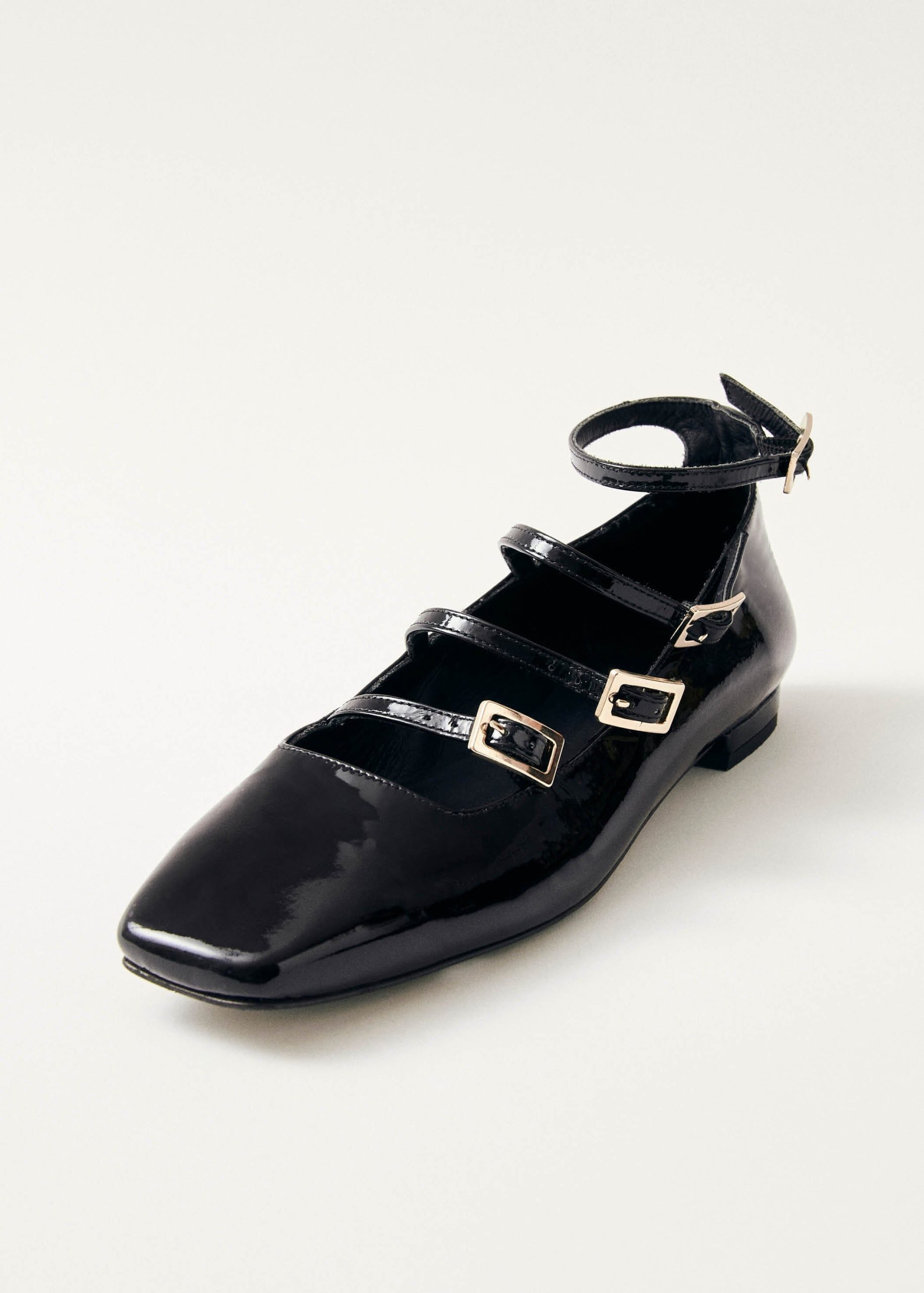 Luke Onix Black Leather Ballet Flats - Image 5