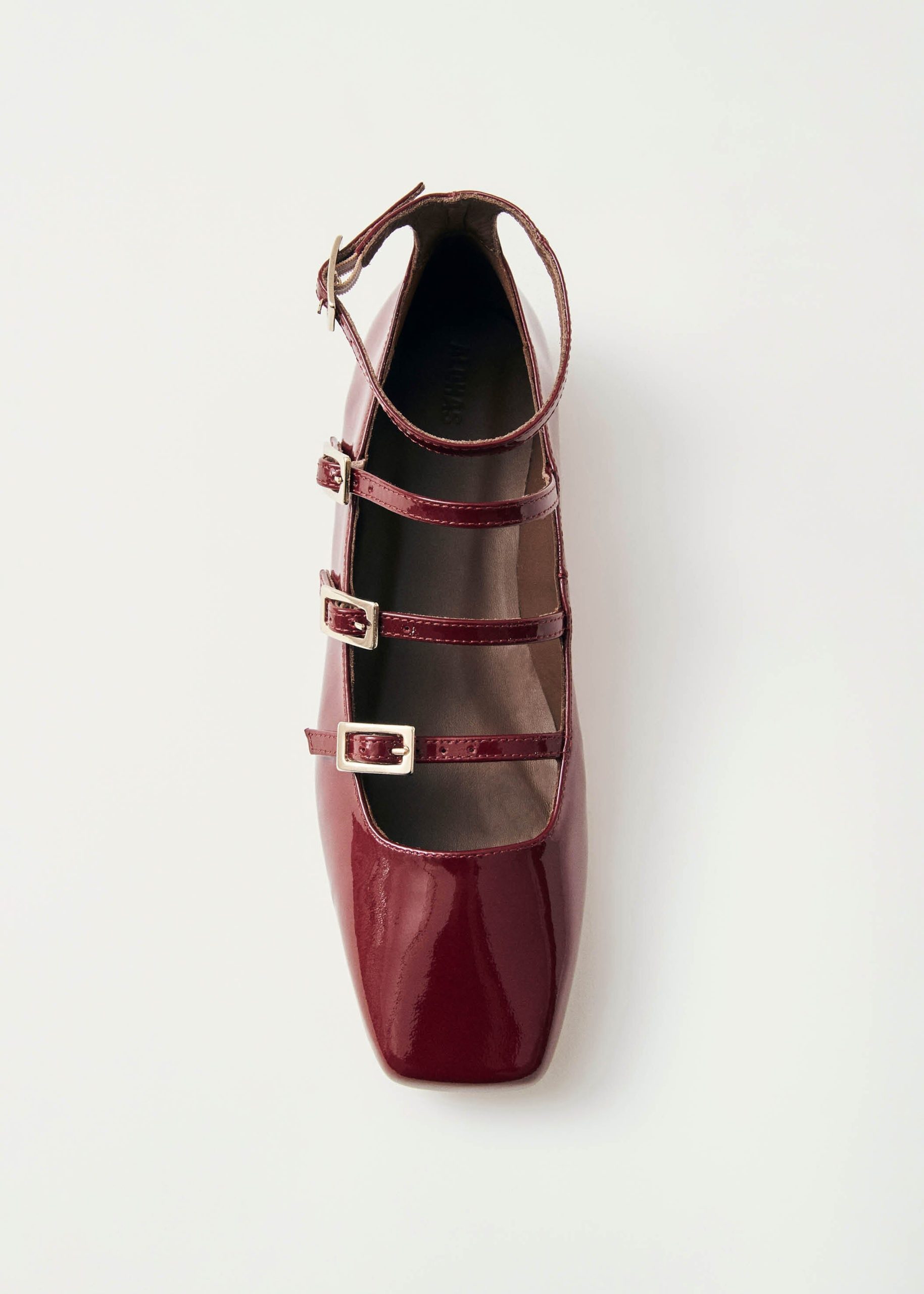 Luke Onix Wine Burgundy Leather Ballet Flats - Image 4