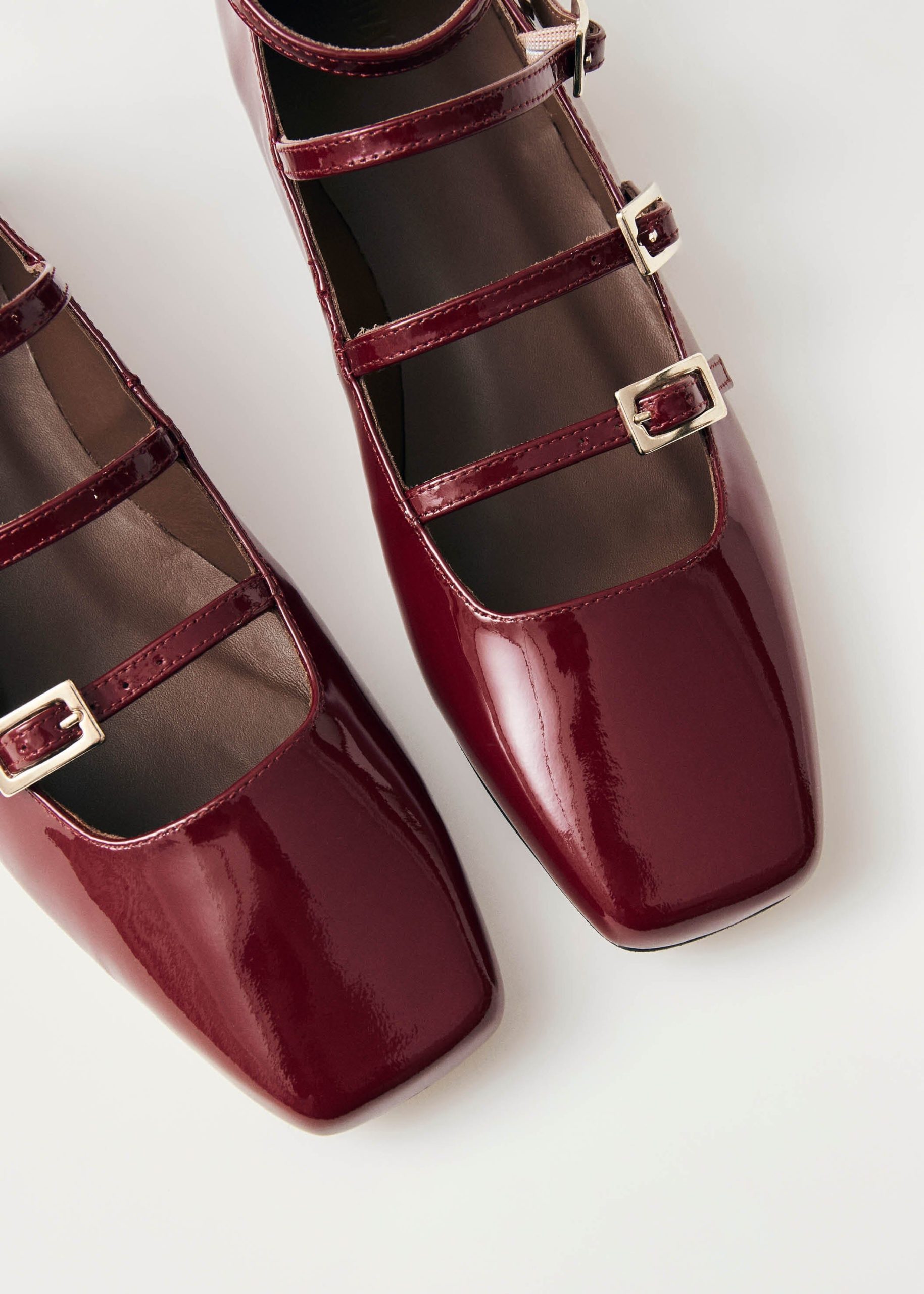 Luke Onix Wine Burgundy Leather Ballet Flats - Image 6