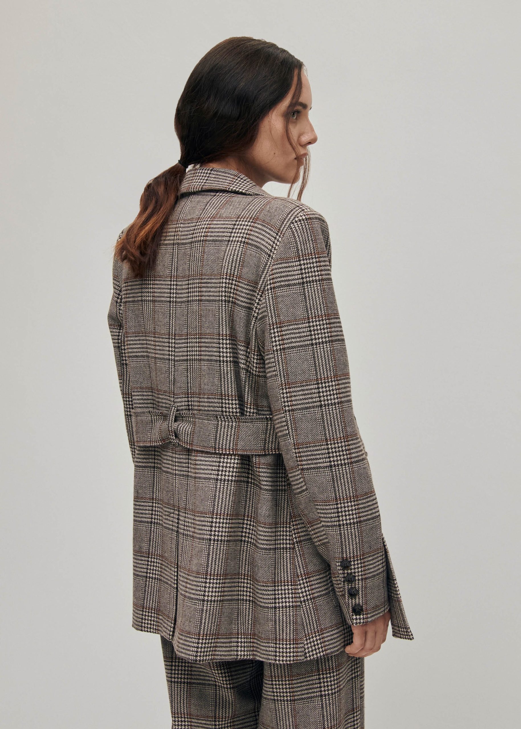 Nagano Checks Brown Blazer - Image 6
