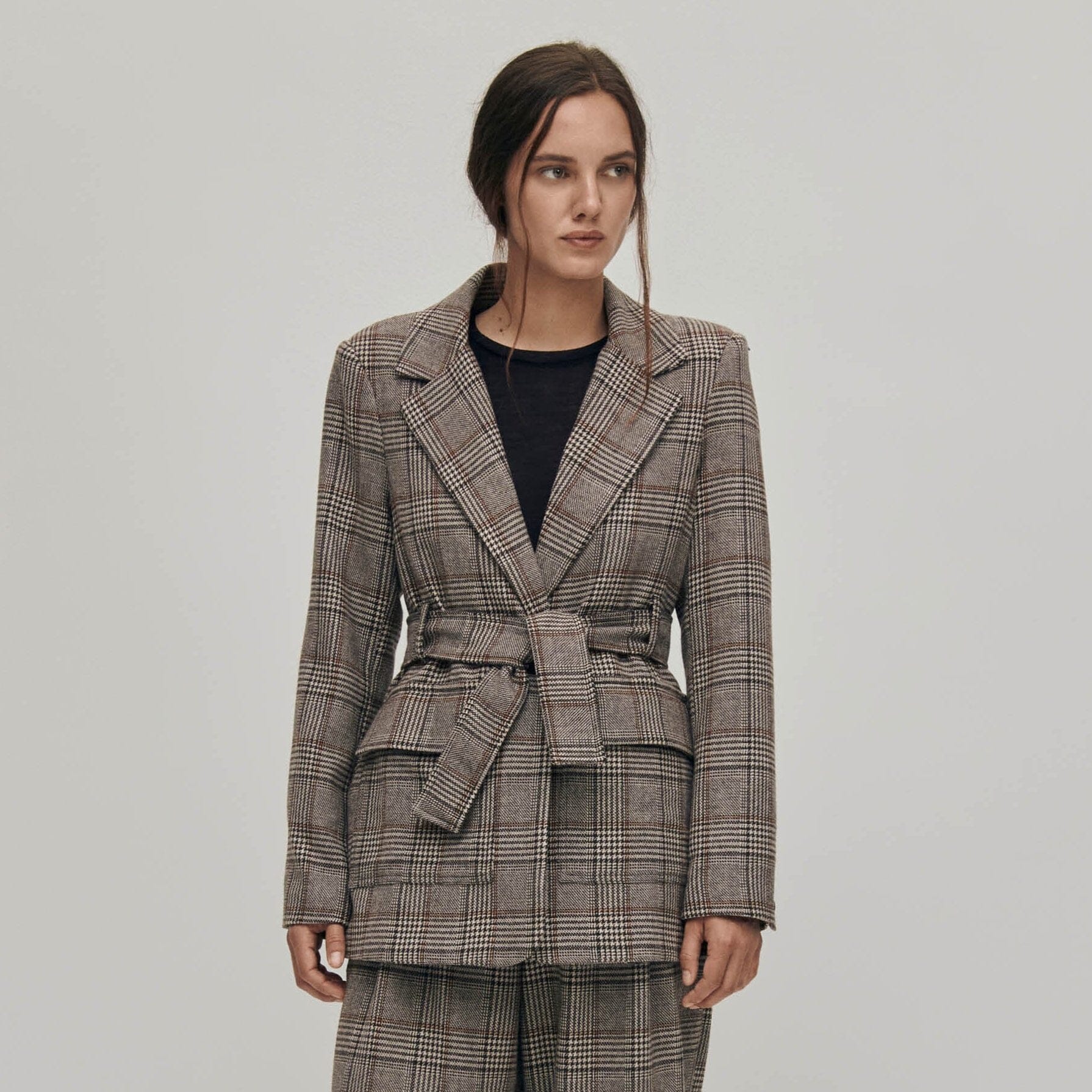 Nagano Checks Brown Blazer - Image 3