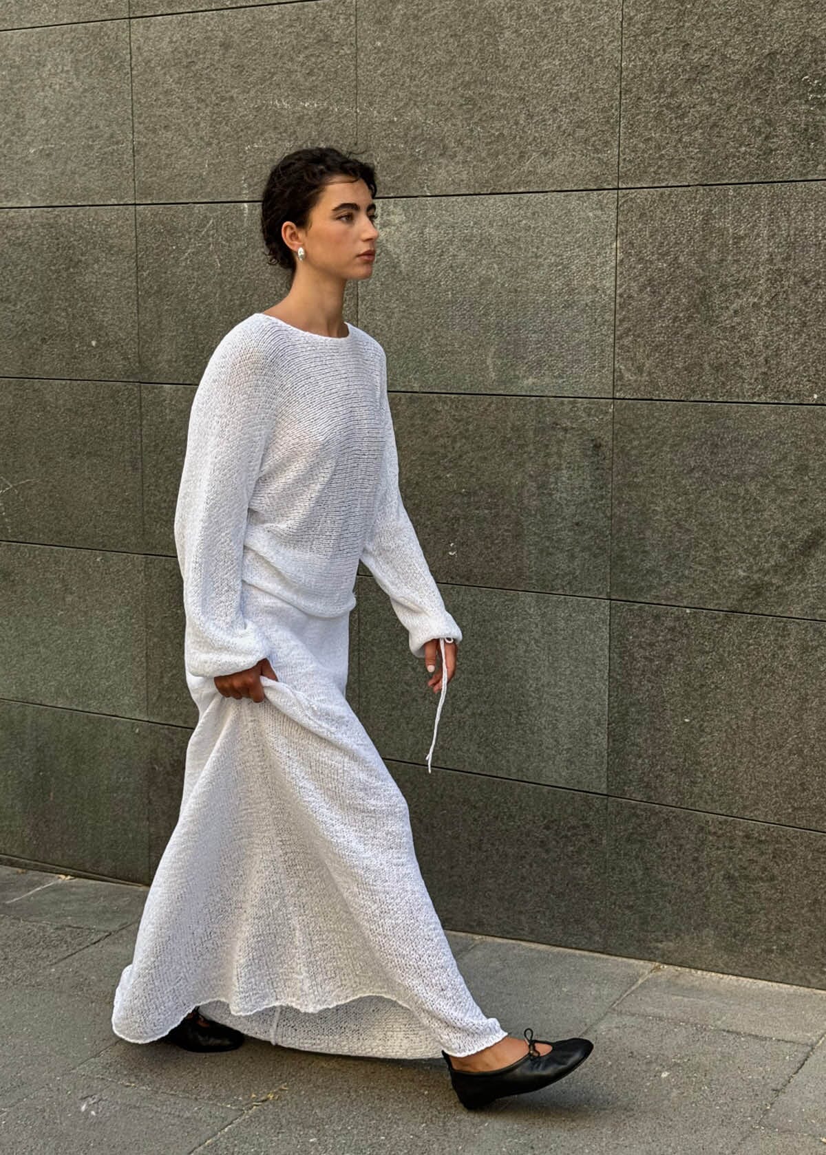 Rosalind Black Leather Ballet Flats - Image 2