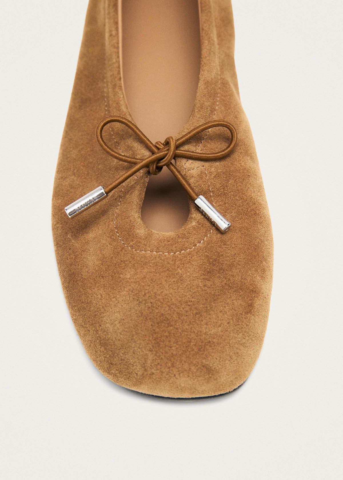 Rosalind Suede Tan Leather Ballet Flats - Image 7