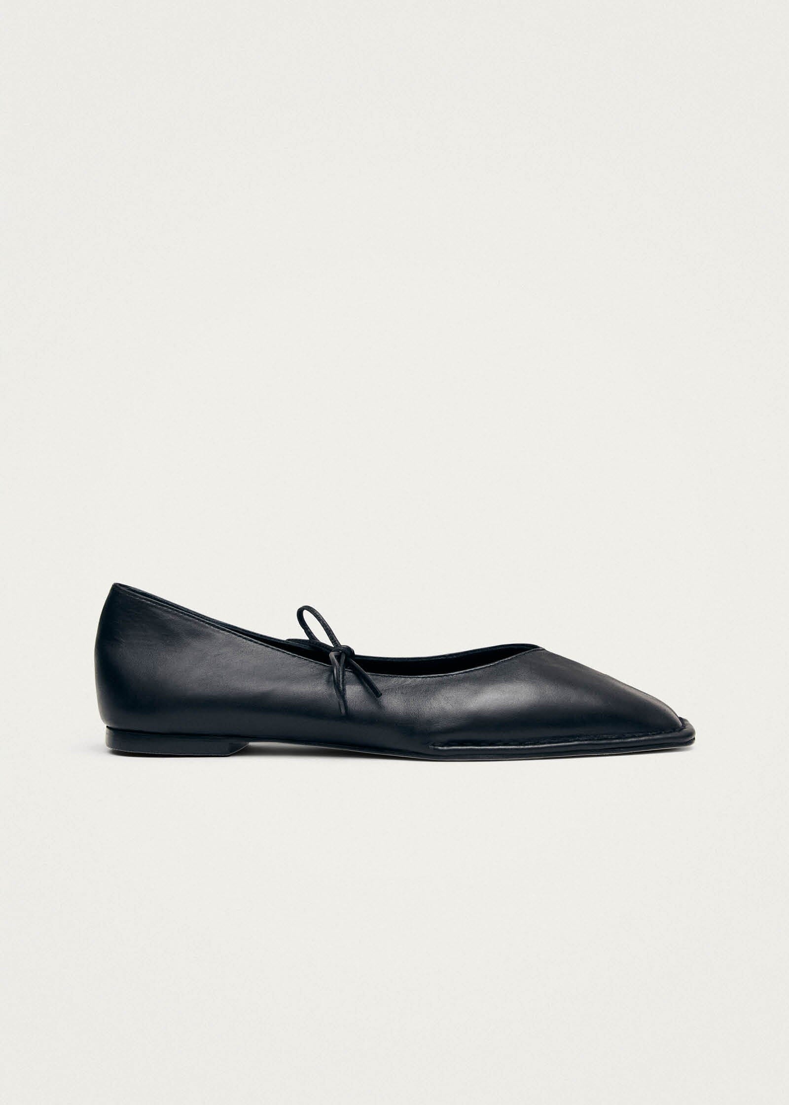 Sway Black Leather Ballet Flats - Image 5
