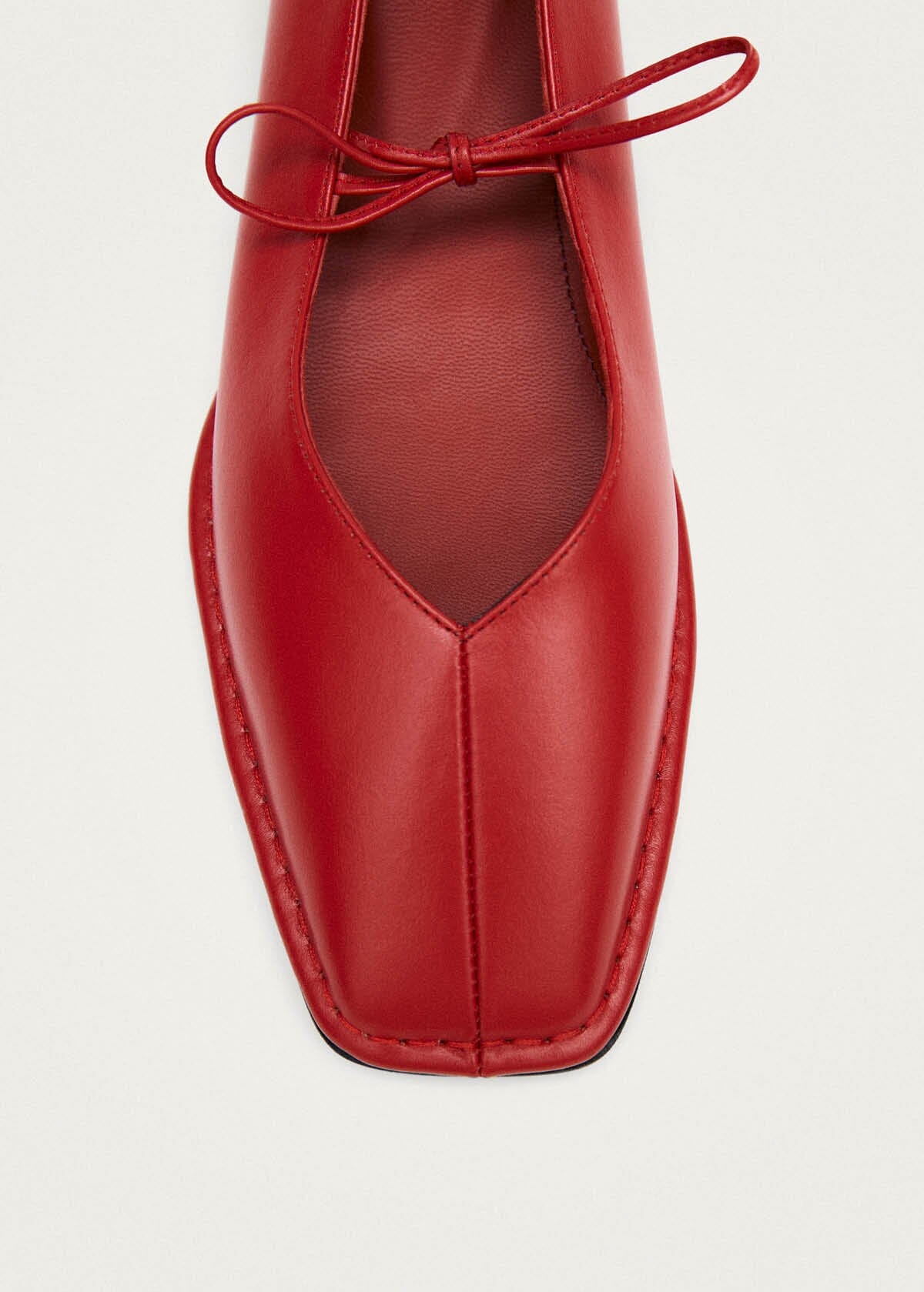 Sway Red Leather Ballet Flats - Image 7
