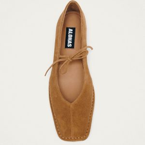Sway Suede Tan Leather Ballet Flats