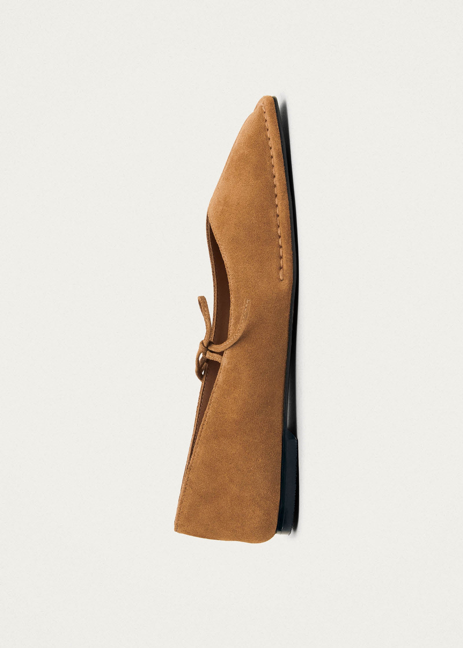 Sway Suede Tan Leather Ballet Flats - Image 2