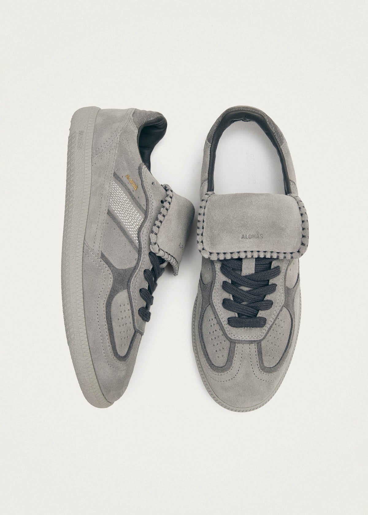 Tb.490 Club Suede Pale Grey Leather Sneakers - Image 8