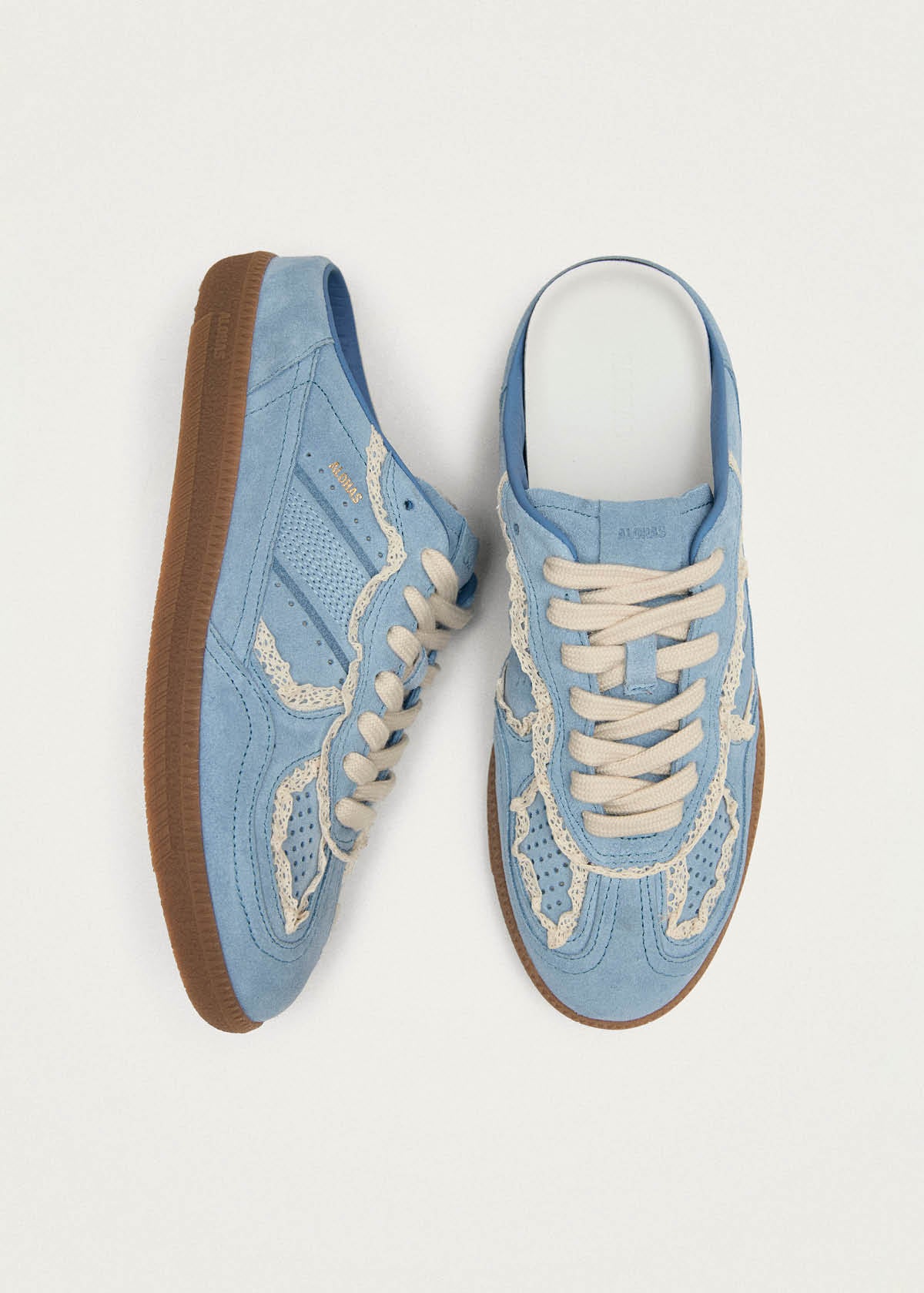 Tb.490 Mule Crochet Blue Leather Sneakers - Image 8