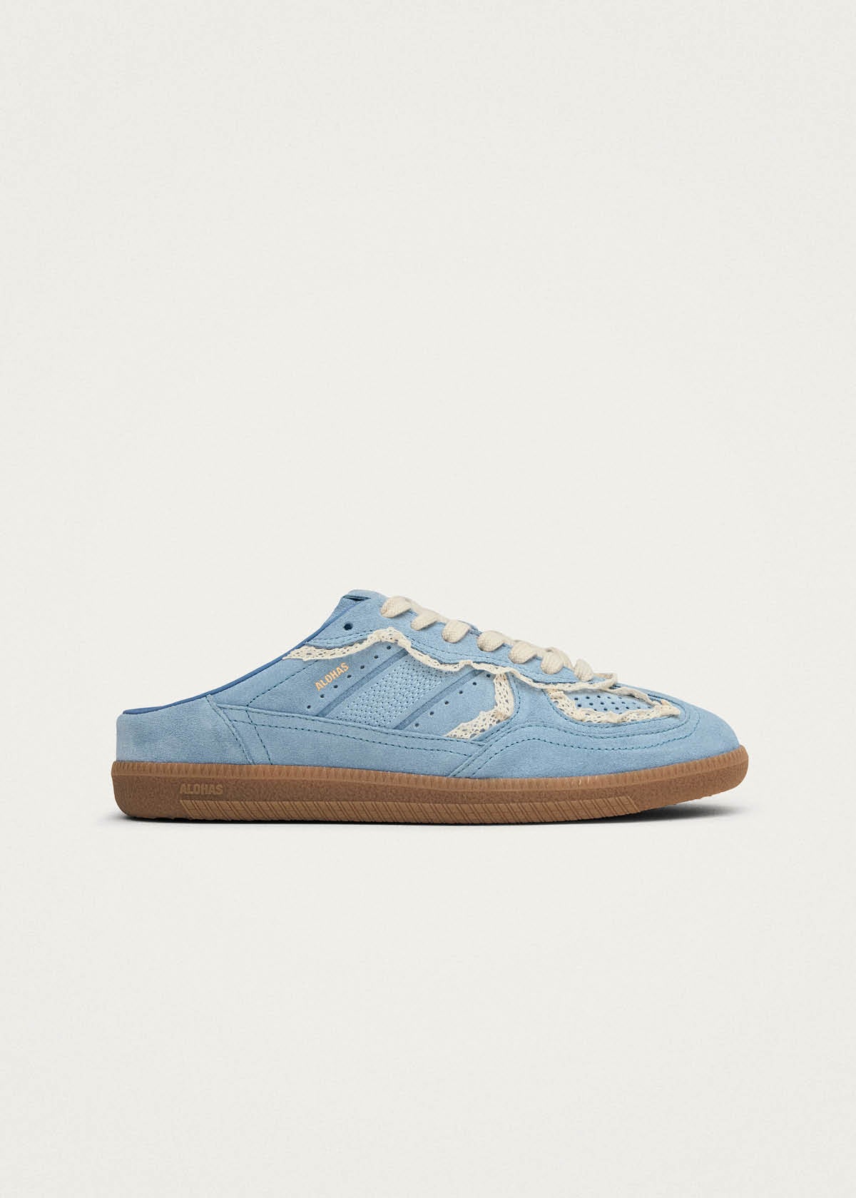 Tb.490 Mule Crochet Blue Leather Sneakers