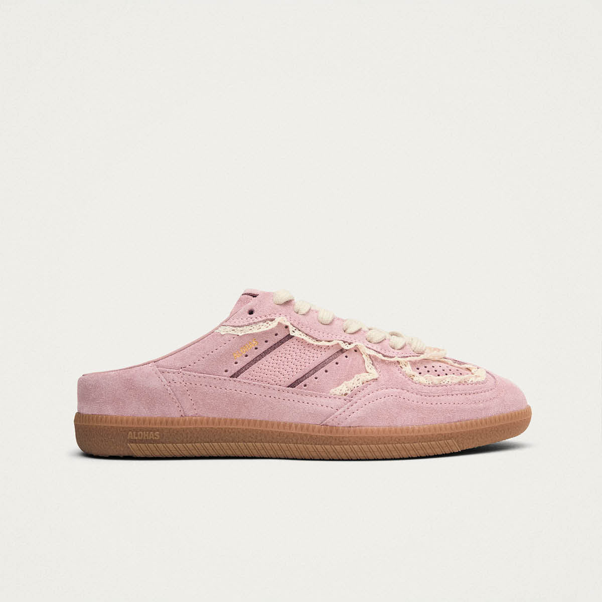 Tb.490 Mule Crochet Pink Leather Sneakers - Image 3