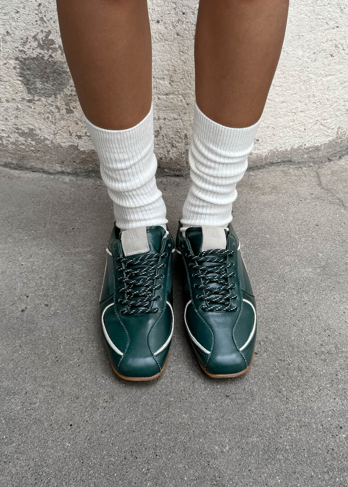 Tb.970 Dark Green Leather Sneakers - Image 2