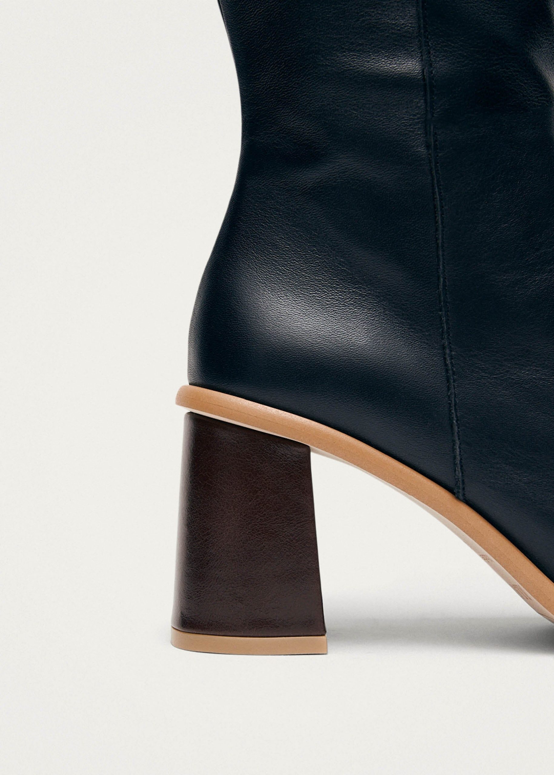 West Vintage Black Leather Ankle Boots - Image 5