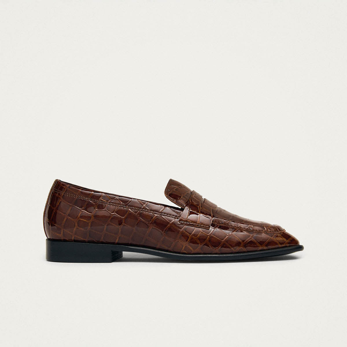 Zaha Alli Brown Leather Loafers - Image 3