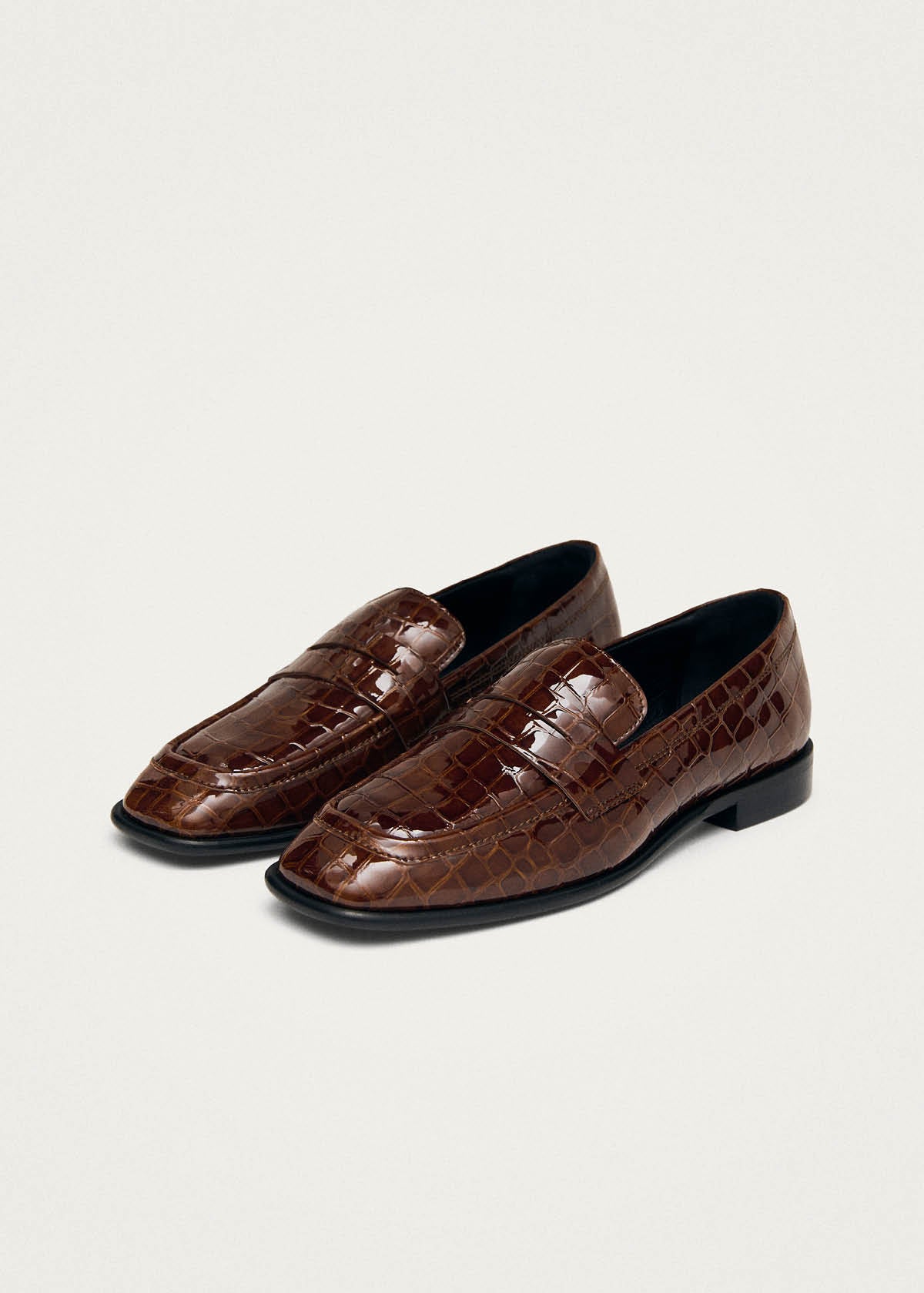 Zaha Alli Brown Leather Loafers - Image 6