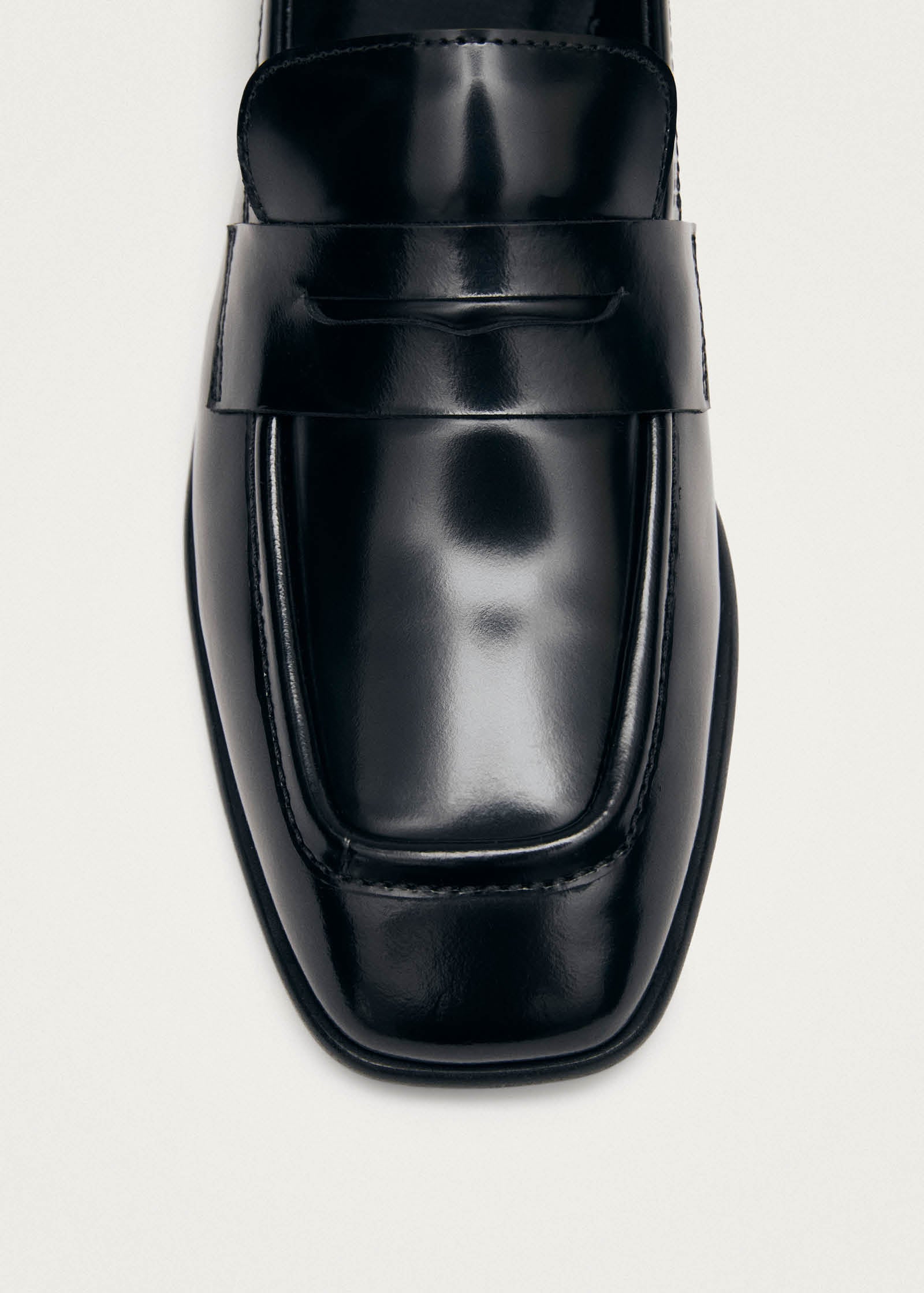 Zaha Black Leather Loafers - Image 8