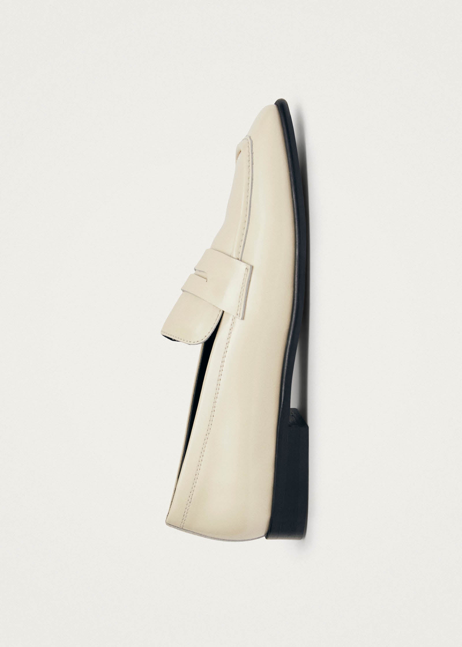 Zaha Cream Leather Loafers - Image 4