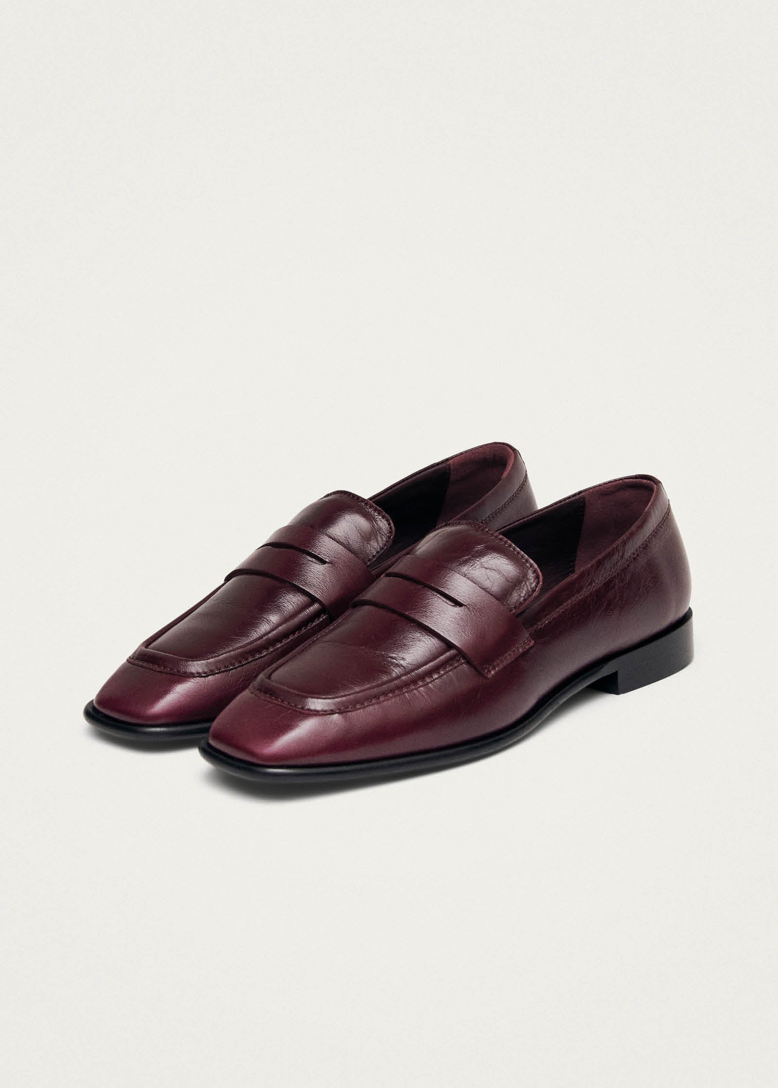 Zaha Rift Burgundy Leather Loafers - Image 6