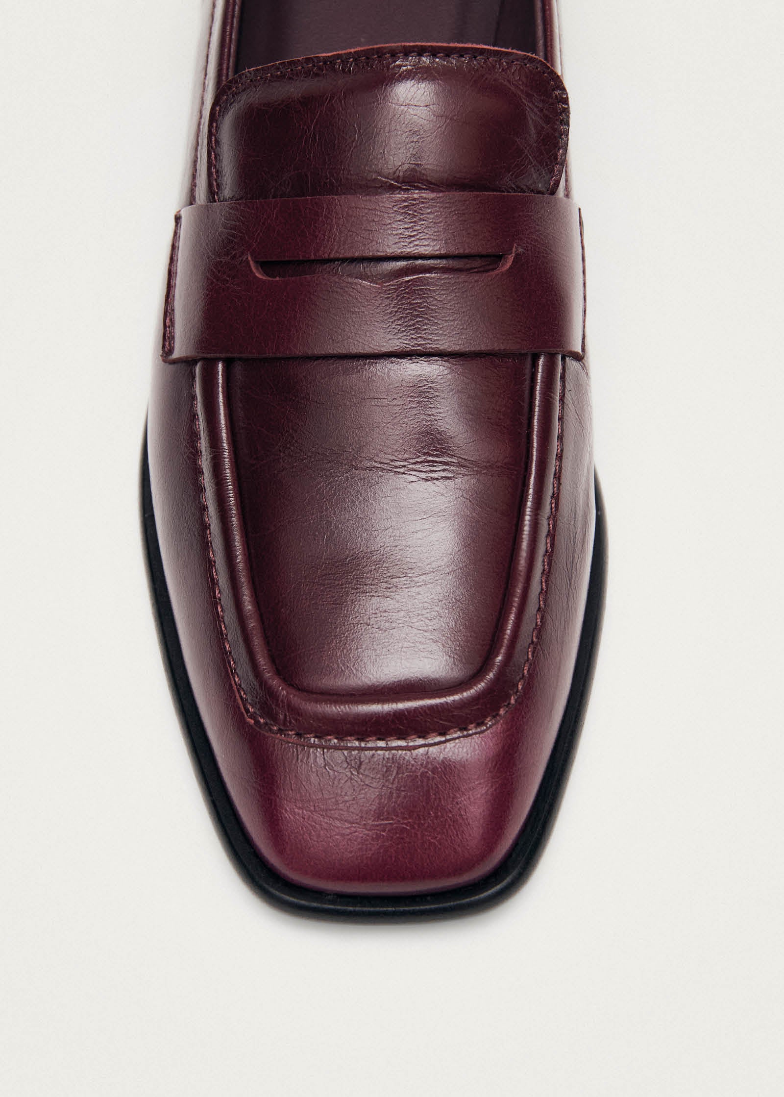 Zaha Rift Burgundy Leather Loafers - Image 8
