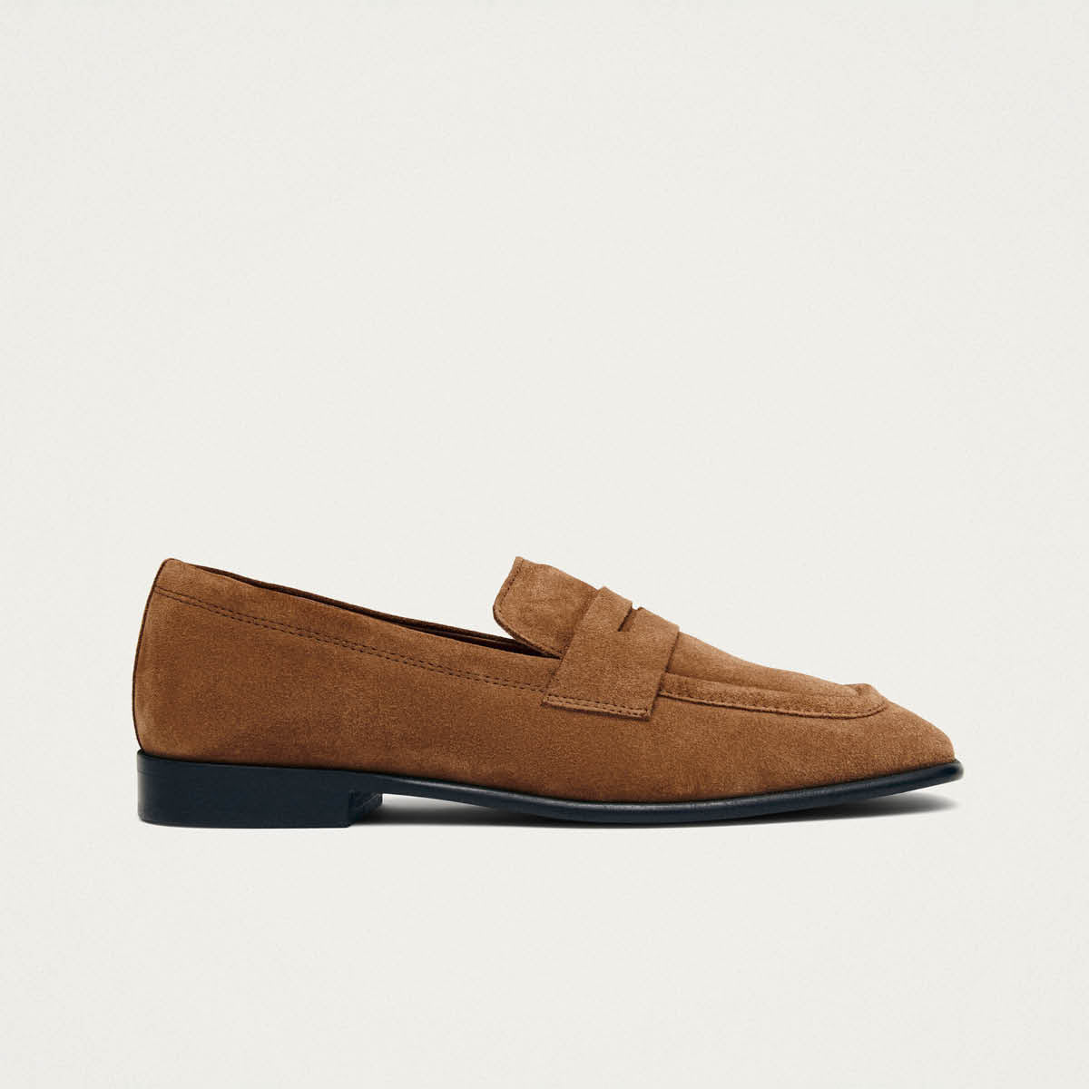 Zaha Suede Tan Leather Loafers - Image 3