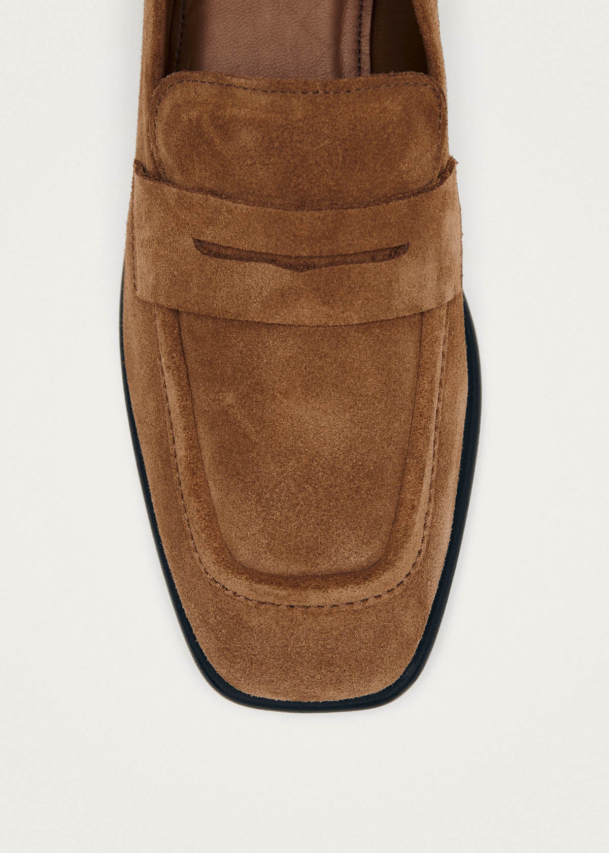 Zaha Suede Tan Leather Loafers - Image 7